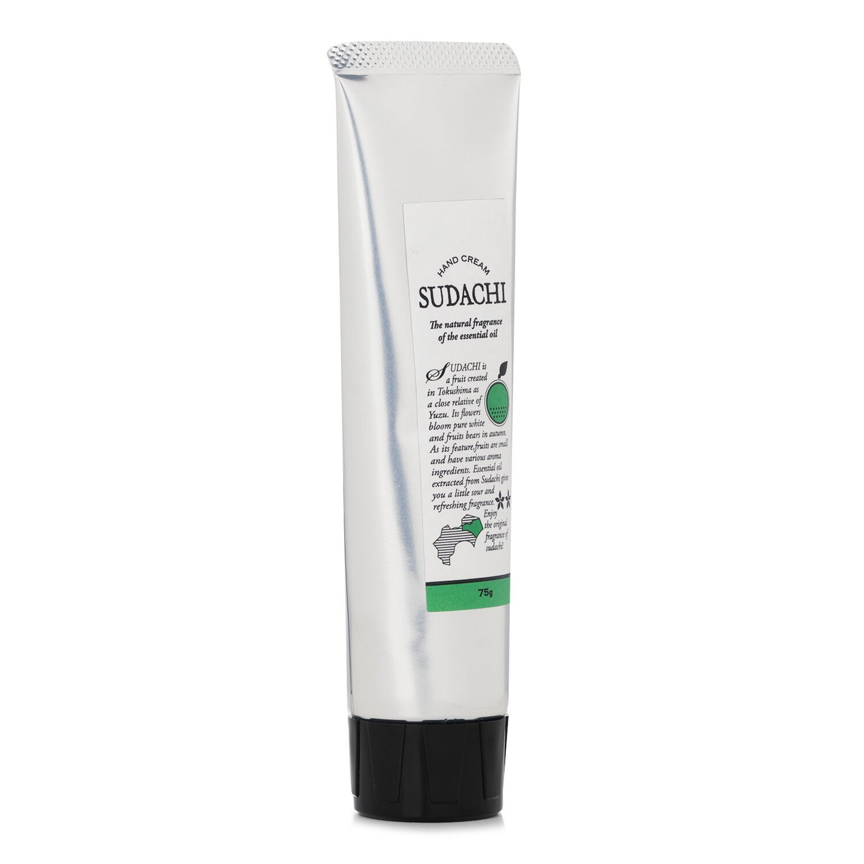 Revitalizing Daily Aroma Japan Sudachi Hand Cream, infused with citrus oils, shea butter, and olive oil for soft, hydrated hands.