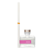 Elegant 120ml reed diffuser with rose scent, neutralizes odors, lasts 2-2.5 months, presented in a colorful gift box.