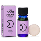 Serene essential oil blend for peaceful nights, featuring Lavender, Geranium, and Orange in a 5.5ml bottle.