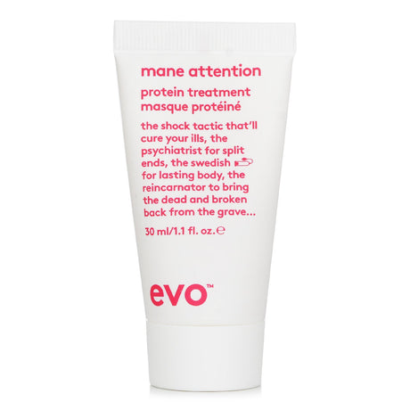 Evo Mane Attention Protein Treatment 30ml, revitalizing hair treatment for color-treated, weak, and brittle hair.