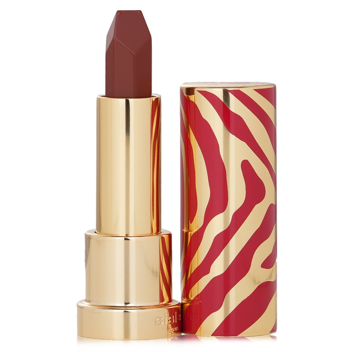 Limited edition Sisley lipstick #16 Beige Beijing featuring a luxurious zebra design and long-lasting hydration formula.
