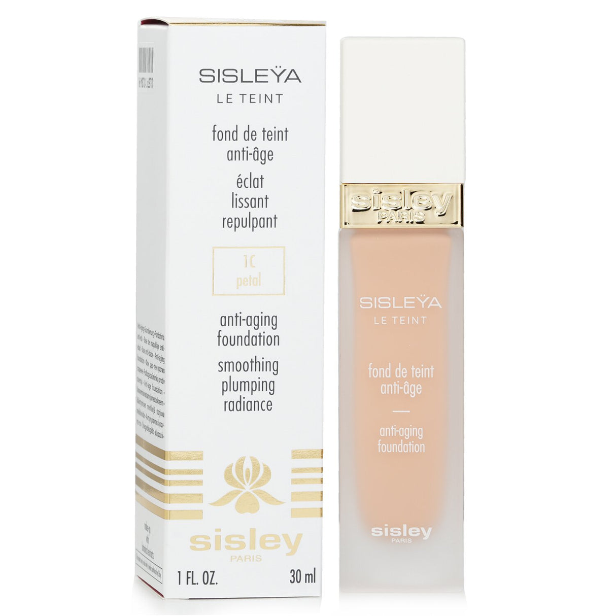 Sisley - Sisleya Le Teint Anti Aging Foundation #1C Petal, 30ml, offers oil-free coverage for youthful, radiant skin.