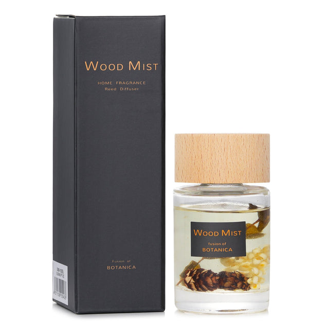 Botanica Wood Mist Reed Diffuser in Eucalyptus, 60ml, with natural scents of rosemary and lavender in a stylish bottle.