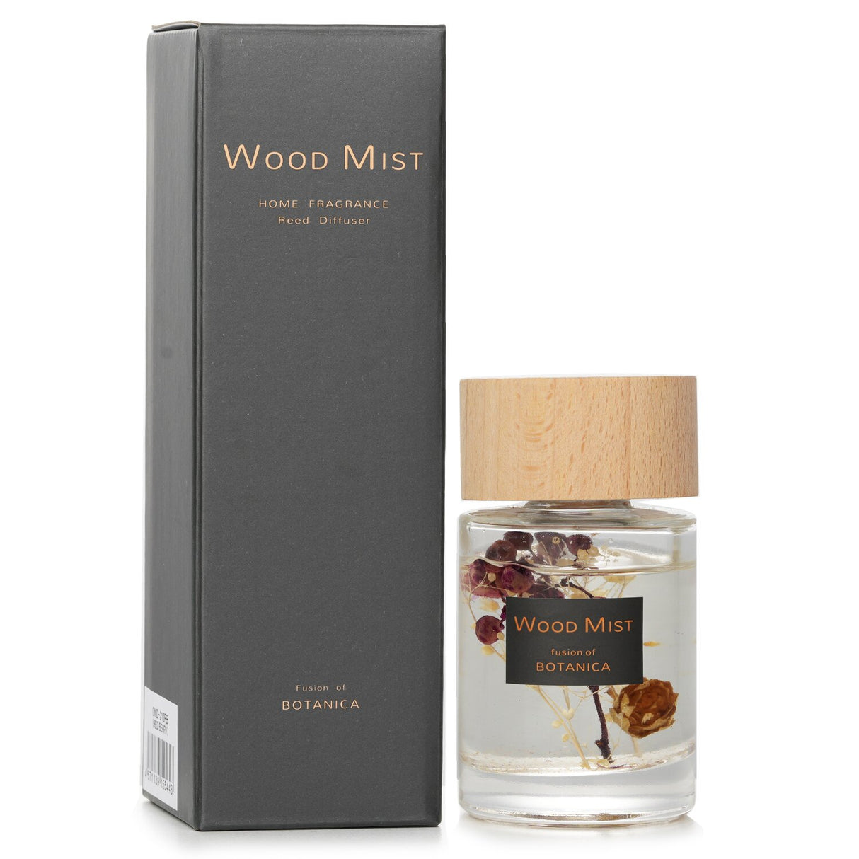 Botanica Wood Mist Reed Diffuser in Red Berry, featuring a stylish design with natural scents and lasting aroma for any space.
