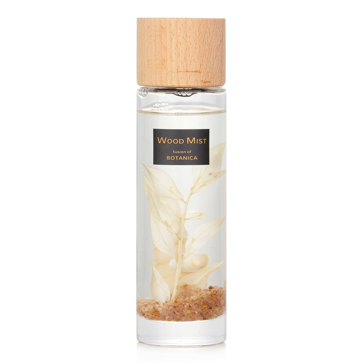 Botanica Sleep Ocean reed diffuser in a clear bottle with wooden lid, featuring soothing floral and citrus scents for relaxation.