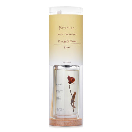 Handcrafted rose reed diffuser with a fragrant blend of pear, melon, and floral notes, lasting up to 1 month.