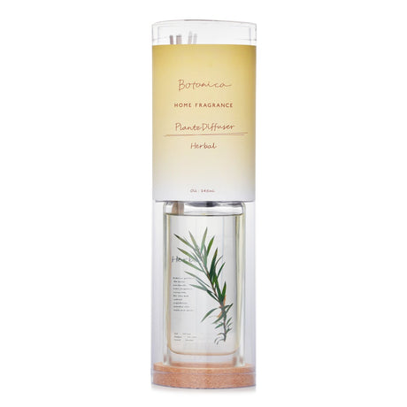 Botanica herbal reed diffuser, 145ml, features calming scents of peppermint, lavender, and patchouli for a serene ambiance.