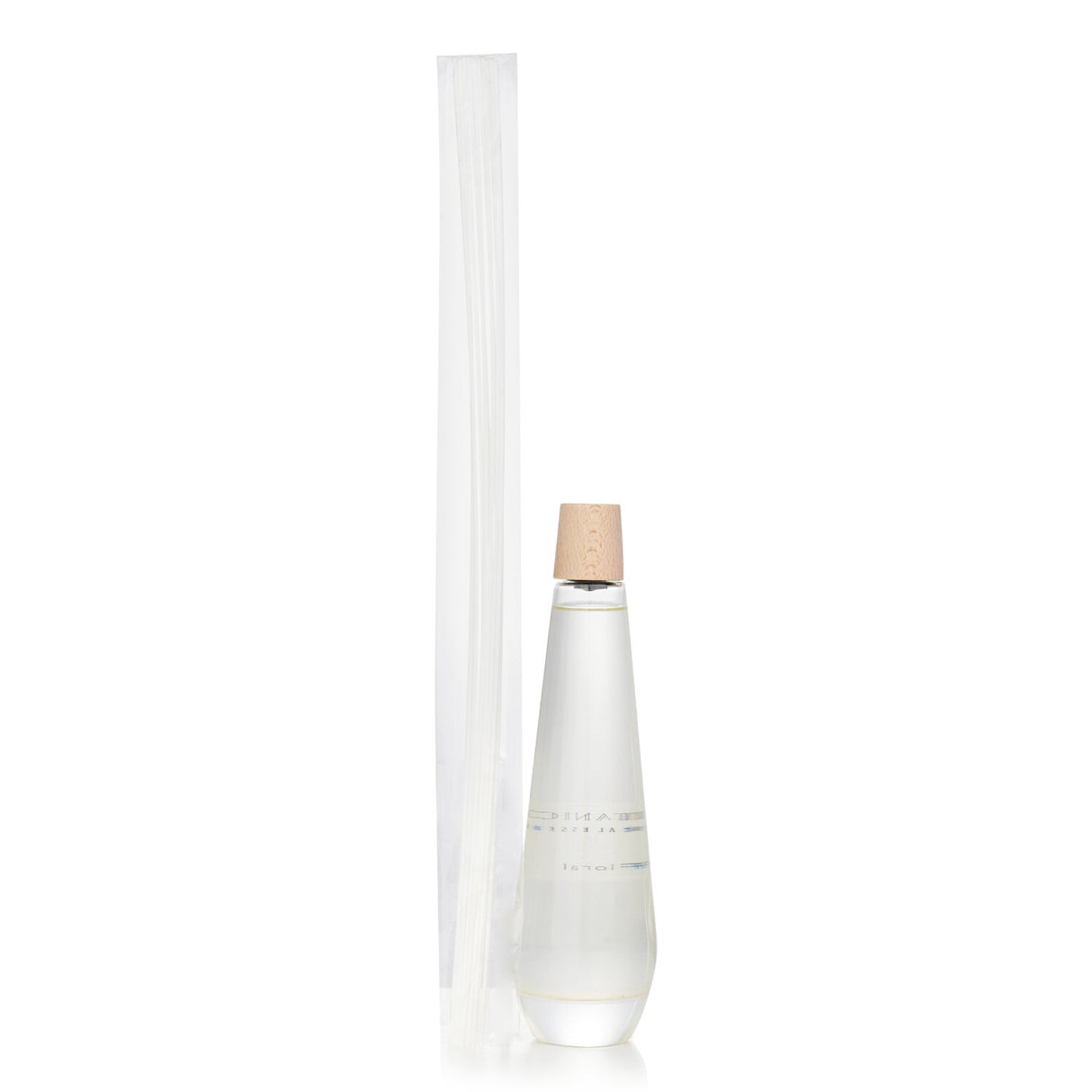Elegant pyramid-shaped bottle of Botanica Shizen Reed Diffuser, featuring floral scents of Jasmine and Lily for a soothing ambiance.
