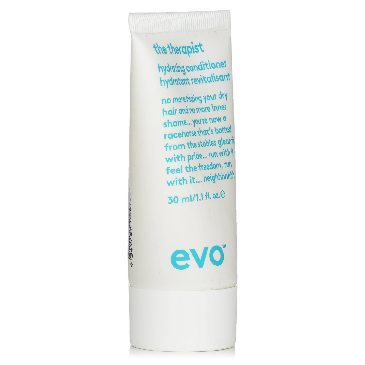 30ml Evo Therapist Hydrating Conditioner for dry, frizzy, color-treated hair; nourishes, repairs, and enhances shine.