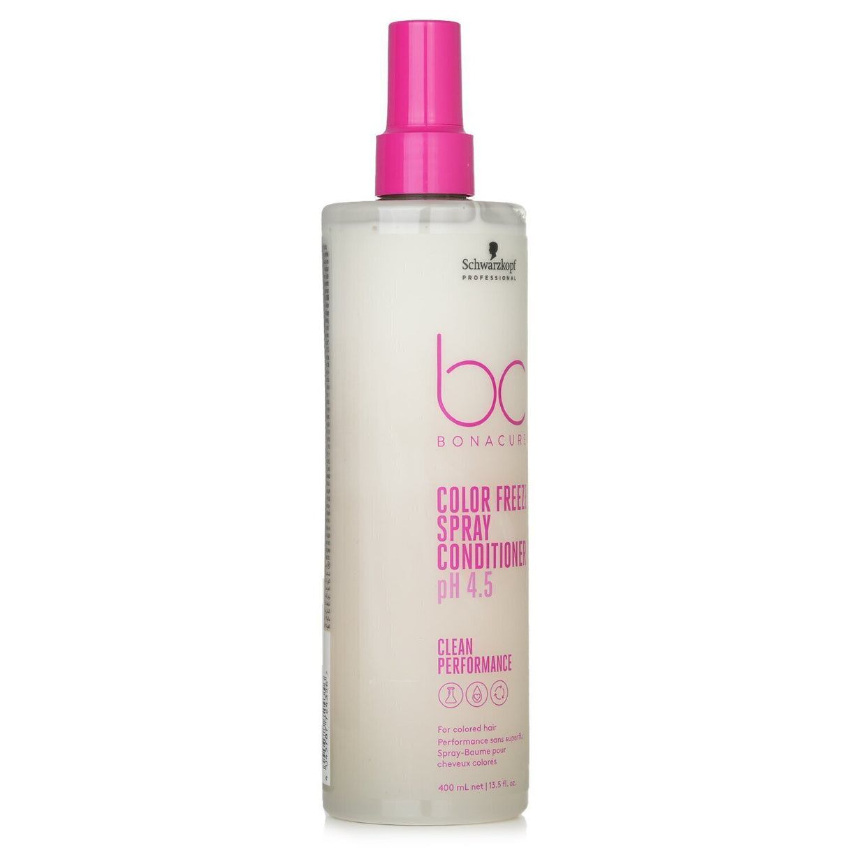 Leave-in spray conditioner for colored hair that hydrates, detangles, and enhances vibrancy while preventing color fading.