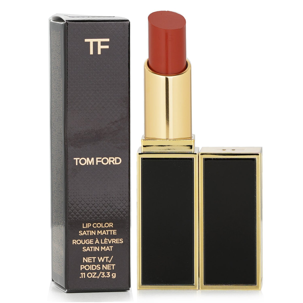 Tom Ford Lip Color Satin Matte in #93 Invite Only, featuring rich pigment, satin matte finish, and hydrating exotic ingredients.