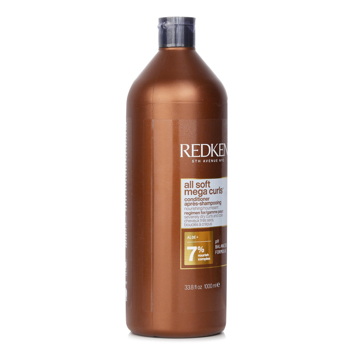 Redken All Soft Mega Curls Conditioner - 1000ml, hydrates and detangles medium to thick curls for soft, shiny, and frizz-free hair.