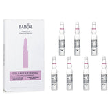 Babor's Collagen Firming Ampoules for mature skin, enhancing elasticity and reducing wrinkles with a vegan formula.