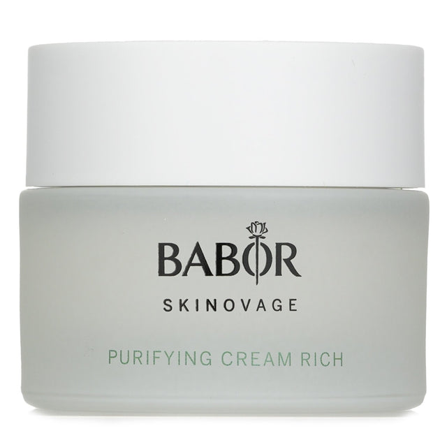 Babor Skinovage Purifying Cream Rich in 50ml, a clarifying cream for oily skin that reduces blemishes and hydrates effectively.