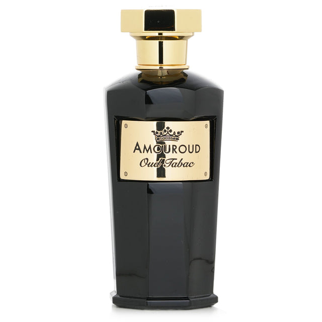 Amouroud Oud Tabac Eau De Parfum in a 100ml bottle offers a rich, woody scent with alluring spicy notes for men and women.