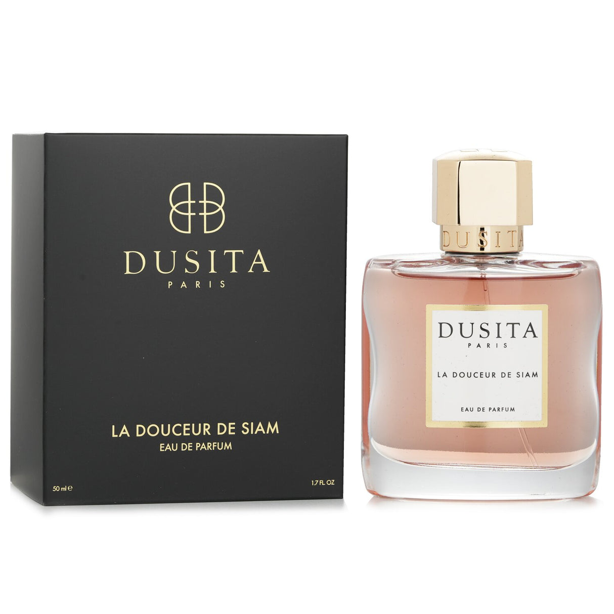 Dusita La Douceur De Siam Eau De Parfum Spray, 50ml, an enchanting amber floral fragrance for all, evoking a Thai spice garden.