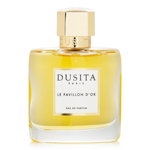 Dusita - Le Pavillon D'Or Eau De Parfum 50ml, a fruity floral fragrance for all, evoking happiness and tranquility with elegant notes.