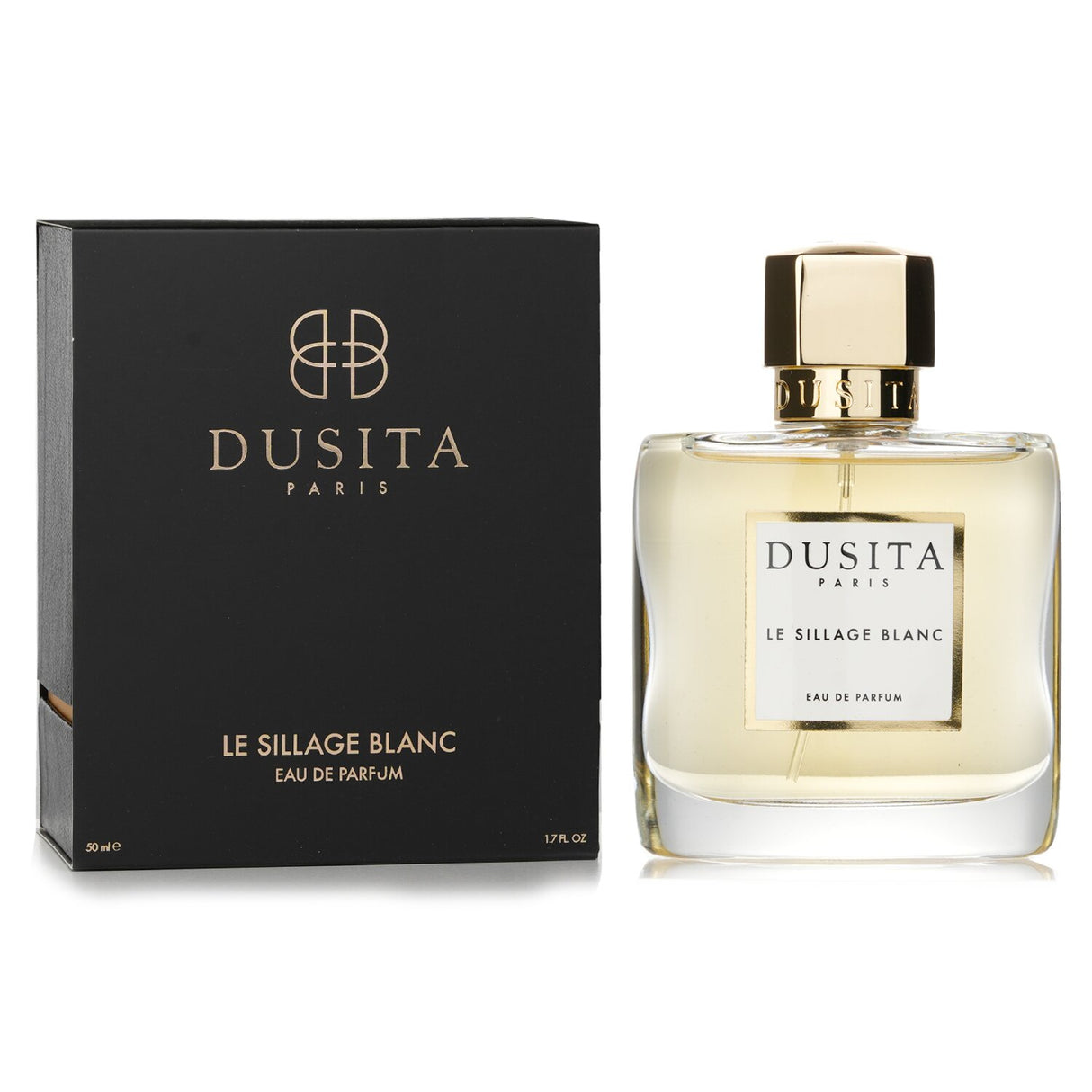 Dusita - Le Sillage Blanc Eau De Parfum Spray 50ml, a unisex fragrance with floral, leather, and earthy notes for all occasions.