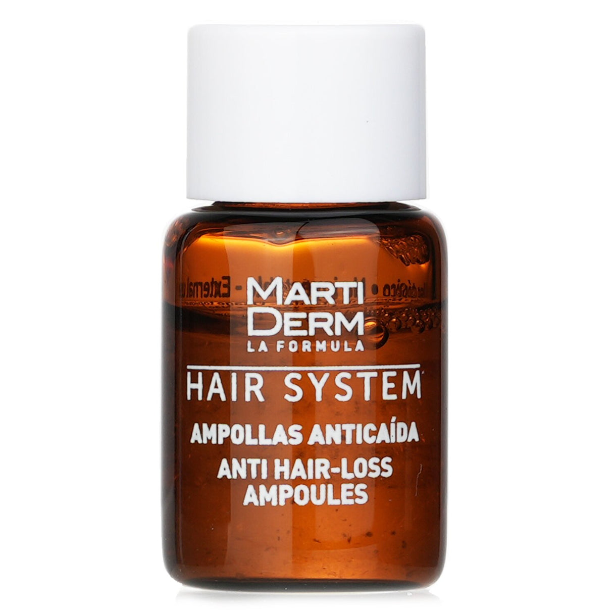 Martiderm Hair System Anti Hair-Loss Ampoules in a box of 14, designed to combat hair loss and stimulate new growth.