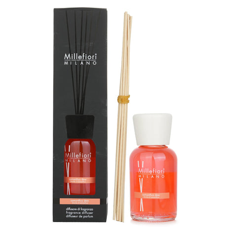 Millefiori Osmanthus Dew diffuser, 500ml, offers a luxurious, natural scent for a serene home ambiance.