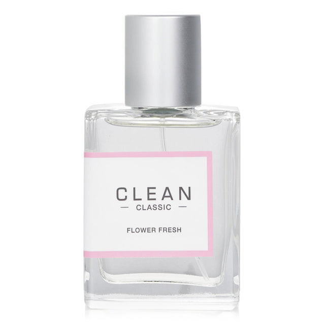 Clean Classic Flower Fresh Eau De Parfum Spray in a 30ml bottle, featuring floral notes of wildflowers, bergamot, and jasmine.