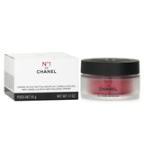 Luxurious Chanel revitalizing cream in a 50g jar, enriched with red camellia extract for youthful, glowing skin.