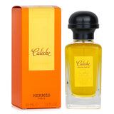 Elegant 50ml bottle of Hermes Caleche Eau de Parfum, floral fragrance with notes of jasmine, rose, and sandalwood.