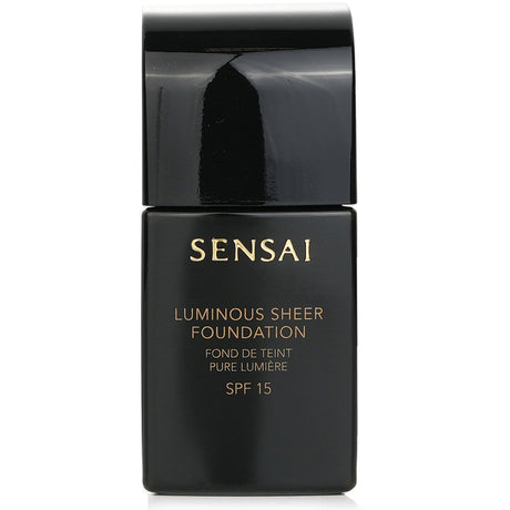 Kanebo Sensai Luminous Sheer Foundation in Warm Beige, 30ml, offers a dewy, radiant finish with light-enhancing properties.