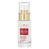 Guinot Longue Vie Anti-Ageing Serum, 30ml, enhances skin vitality and reduces wrinkles with 56 cellular ingredients and hyaluronic acid.