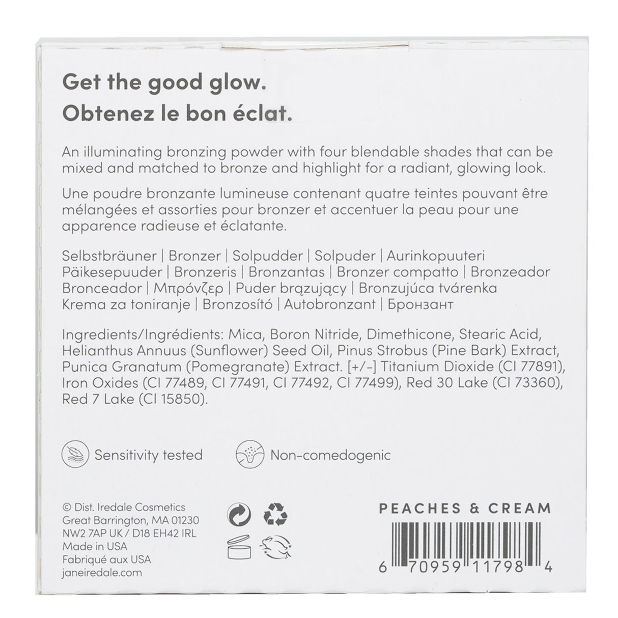 Jane Iredale PureBronze Shimmer Bronzer Palette Refill - # Peaches & Cream 9