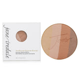 Luxurious bronzer palette refill with four shades for radiant, custom looks; creamy formula hydrates and soothes skin.