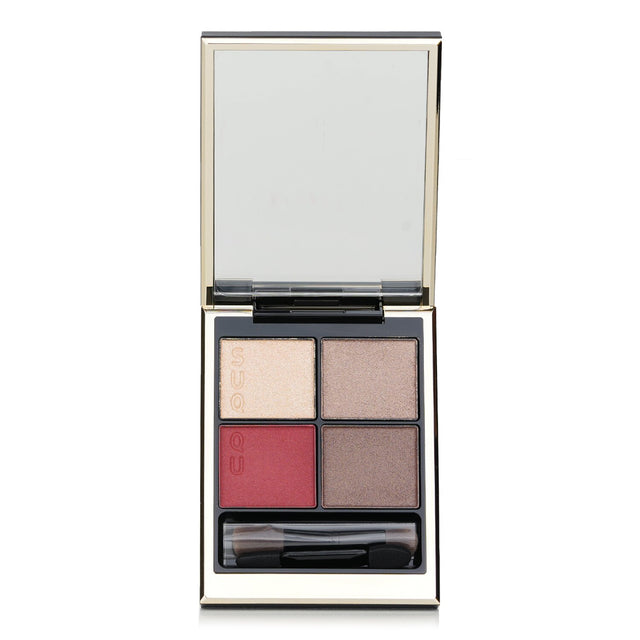 Luxurious SUQQU #05 Akekage eyeshadow palette featuring four blendable shades for refined, lustrous eye looks.