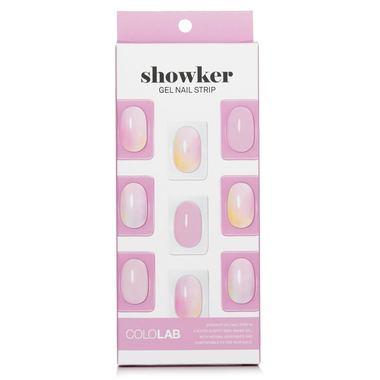 Cololab Showker Gel Nail Strip # CSA111 in Spring Marble design, offering easy application and elegant, long-lasting manicure.