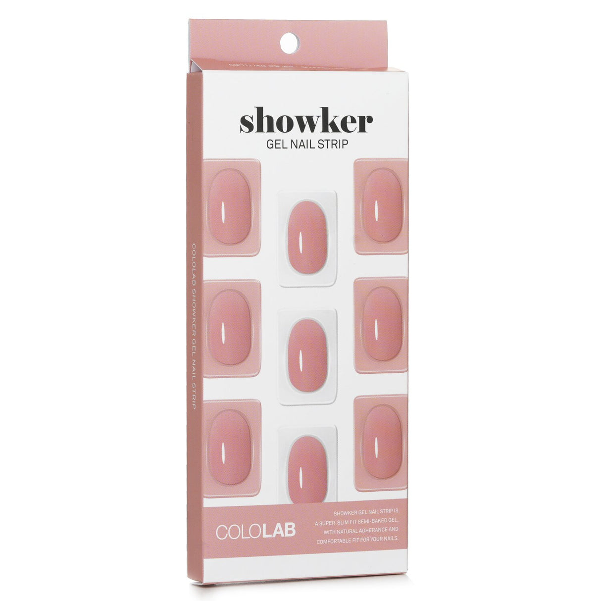 Cololab Showker Gel Nail Strip in Goddess Coral Pink, featuring vibrant, easy application, and long-lasting wear.