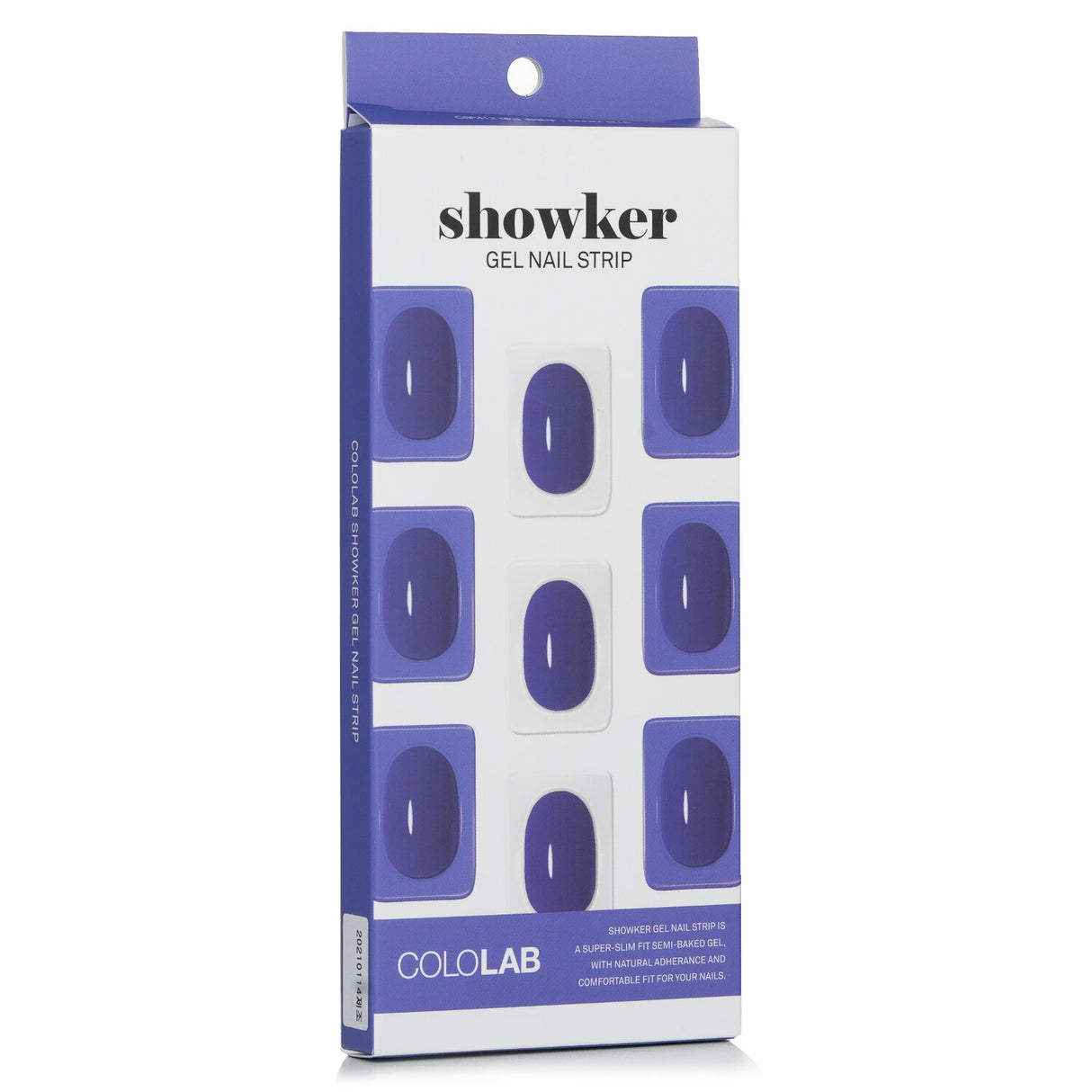 Cololab Showker Gel Nail Strip in Denim Blue offers easy application, long-lasting wear, and a stylish, mess-free manicure.