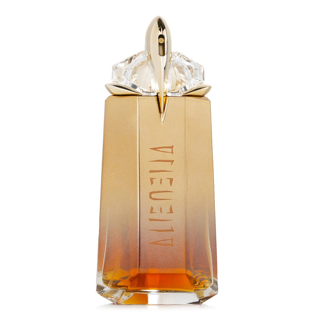 Amber floral fragrance bottle of Mugler Alien Goddess Eau De Parfum Intense Spray showcasing allure and femininity.