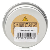 100% beeswax mini tin candle in red rose scent, featuring a wooden wick for clean burning and eco-friendly packaging.