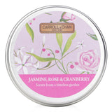 Mini tin candle featuring 100% beeswax, with floral scents of jasmine, rose, and cranberry; eco-friendly and hand-poured.