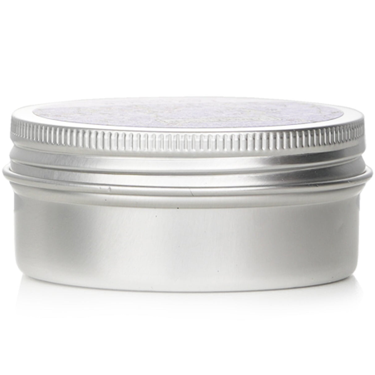100% beeswax mini tin candle in lavender scent, hand-poured, with a wooden wick for a clean burn and eco-friendly packaging.
