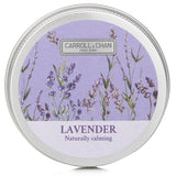 100% beeswax mini tin candle in lavender, featuring a wooden wick and eco-friendly packaging for a serene ambiance.