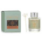 Elegant mini diffuser featuring aromas of amber, peach, leather, and oud, perfect for small spaces and gifting.