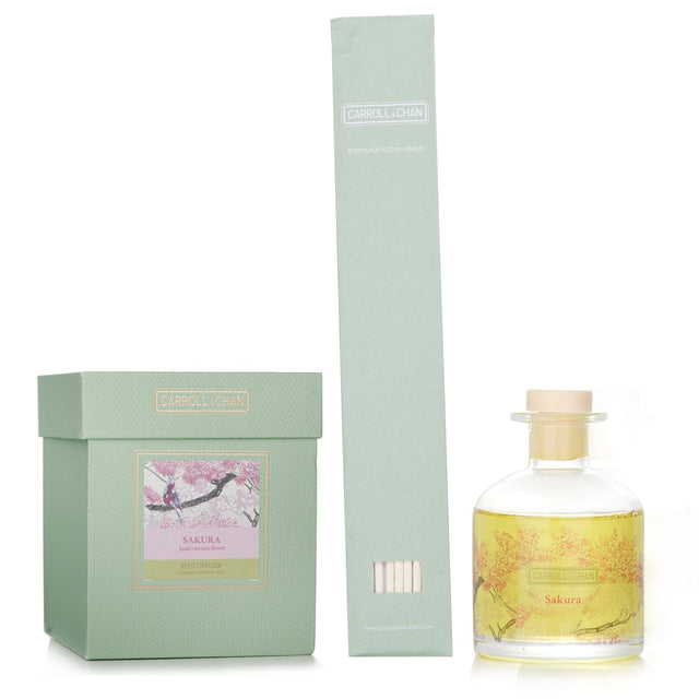Elegant Carroll & Chan Reed Diffuser - Sakura, 200ml, fills your space with a long-lasting cherry blossom fragrance.