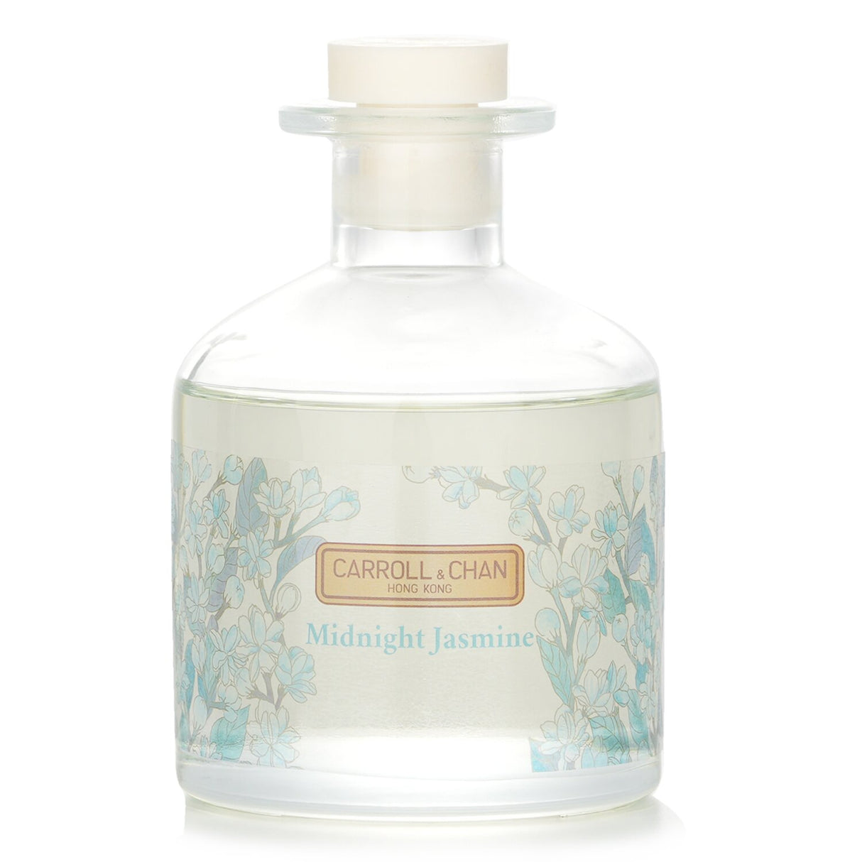 Elegant reed diffuser with the exotic scent of Arabian Jasmine, white musk, and cedarwood, lasting up to 4 months.