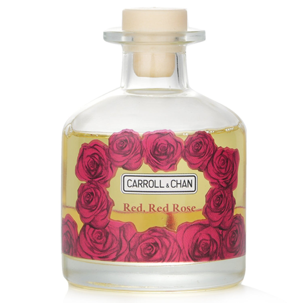 Elegant reed diffuser featuring fresh red rose and Asian oud scents, perfect for enhancing home ambiance and decor.