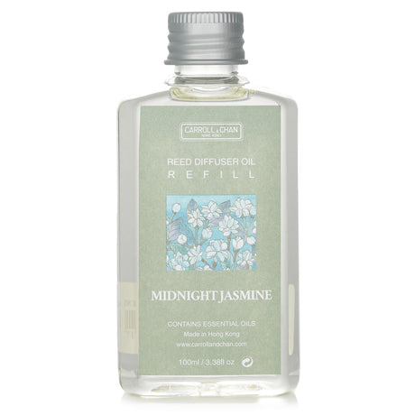 Reed diffuser refill in Midnight Jasmine scent, 100ml; perfect for creating a tranquil, floral ambiance in any room.