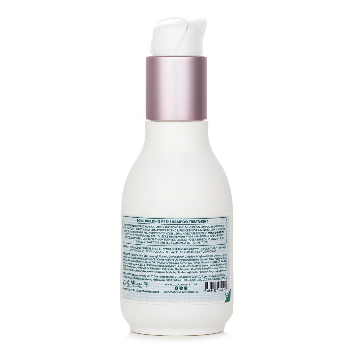 Coco & Eve Bond Building Pre-Shampoo Treatment, 125ml, for strong, revitalized hair; vegan, sulfate-free, rebuilds hair bonds.