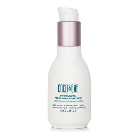 Coco & Eve Bond Building Pre-Shampoo Treatment for colored hair, enhancing strength and repair with vegan, sulfate-free formula.