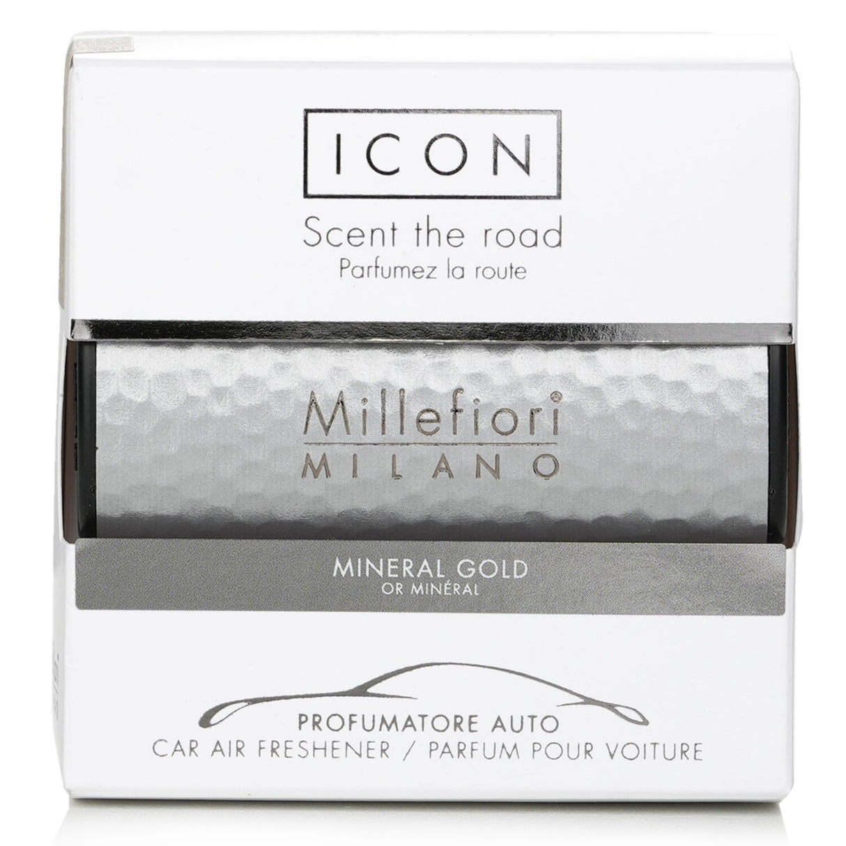 Millefiori - Icon Metal Car Air Freshener - Mineral Gold  - 1pc