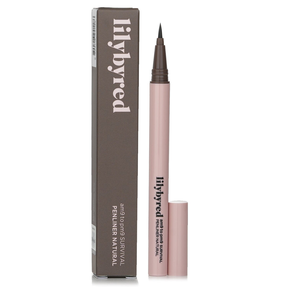 Lilybyred am9 to pm9 Survival Penliner Natural - #02: long-lasting eyeliner with fine 0.1mm brush for precise application.