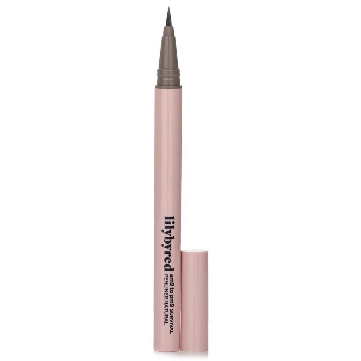 Lilybyred Survival Penliner Natural #03, a long-lasting eyeliner with a fine brush for precision, ideal for sensitive skin.